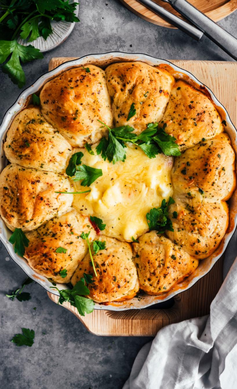 Party-Brotkranz mit Ofen-Feta