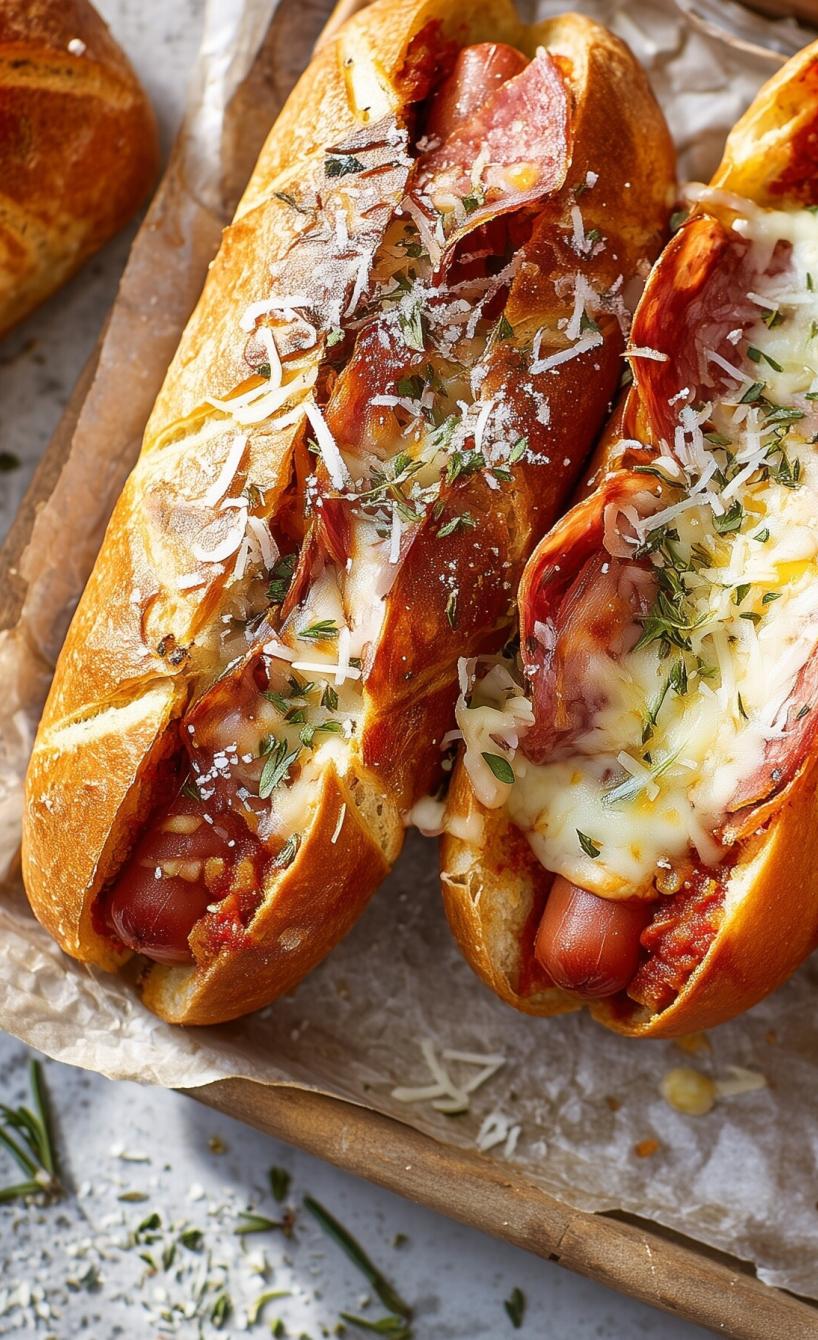 Pizza-Hot Dogs in 15 Minuten