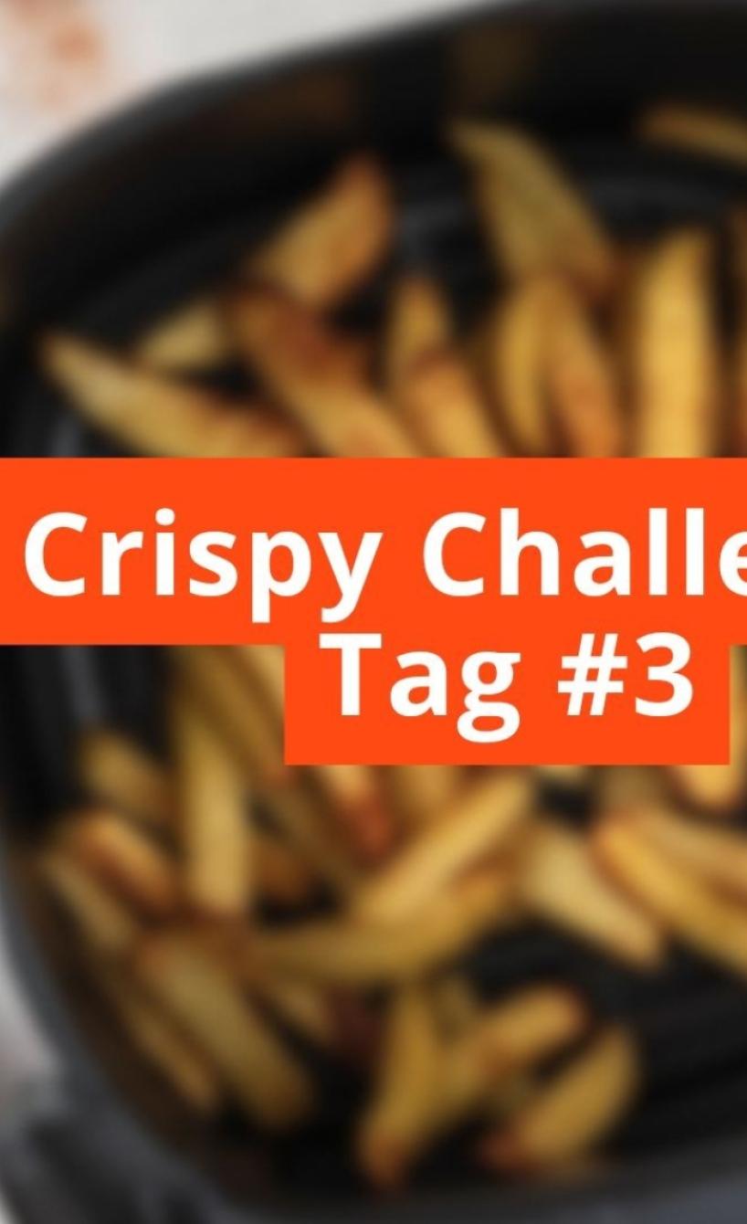 Unscharfes Bild mit Schriftzug Crispy Challange Tag #3