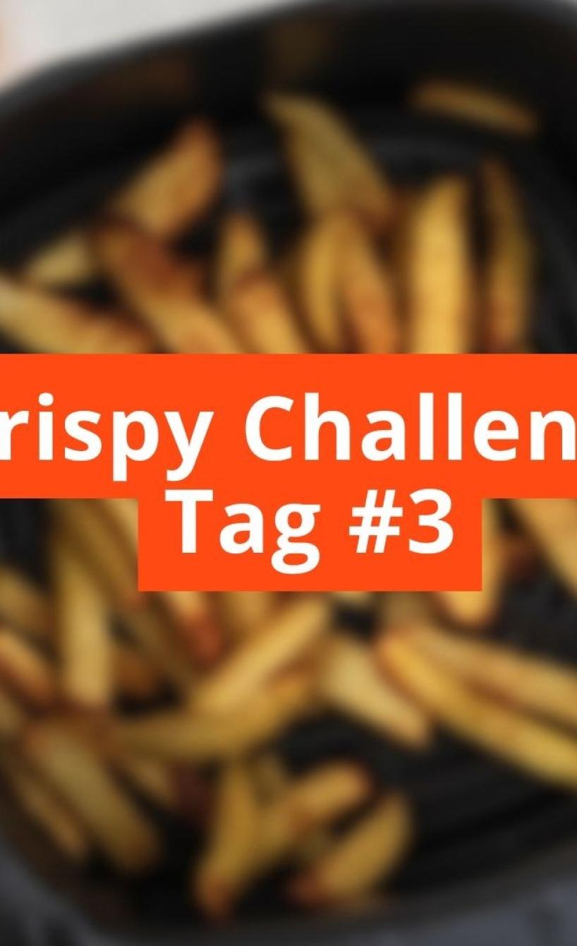 Unscharfes Bild mit Schriftzug Crispy Challange Tag #3