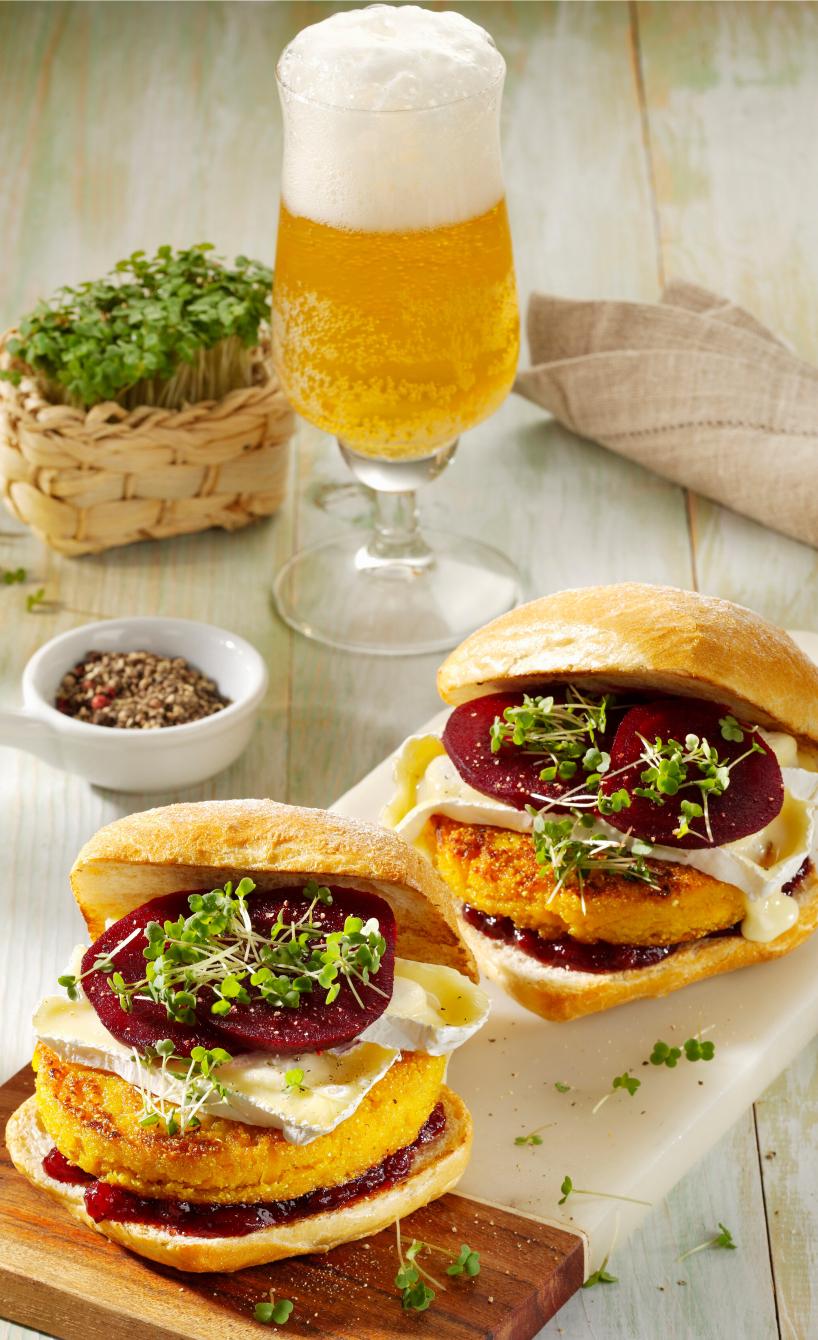 Burger mit Camembert