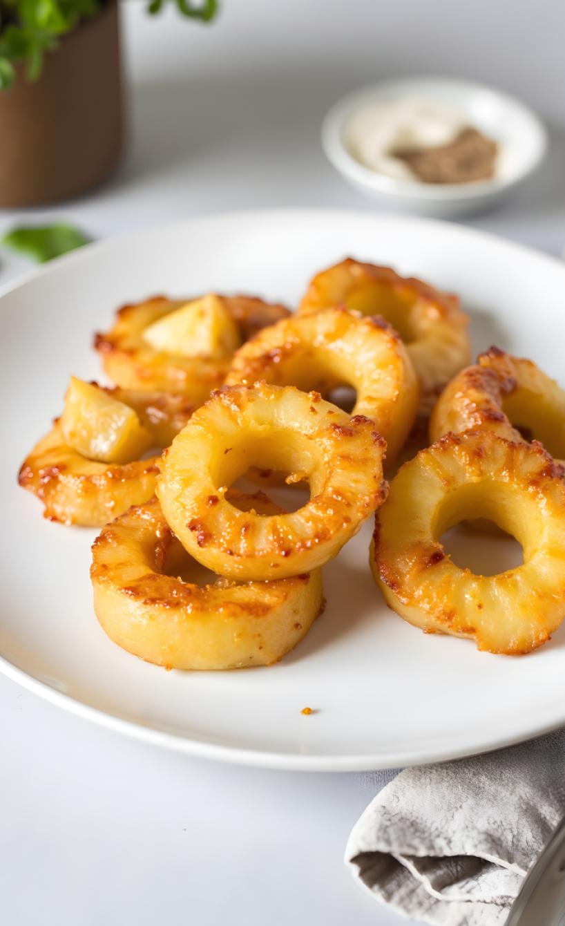 Karamellisierte Ananasringe