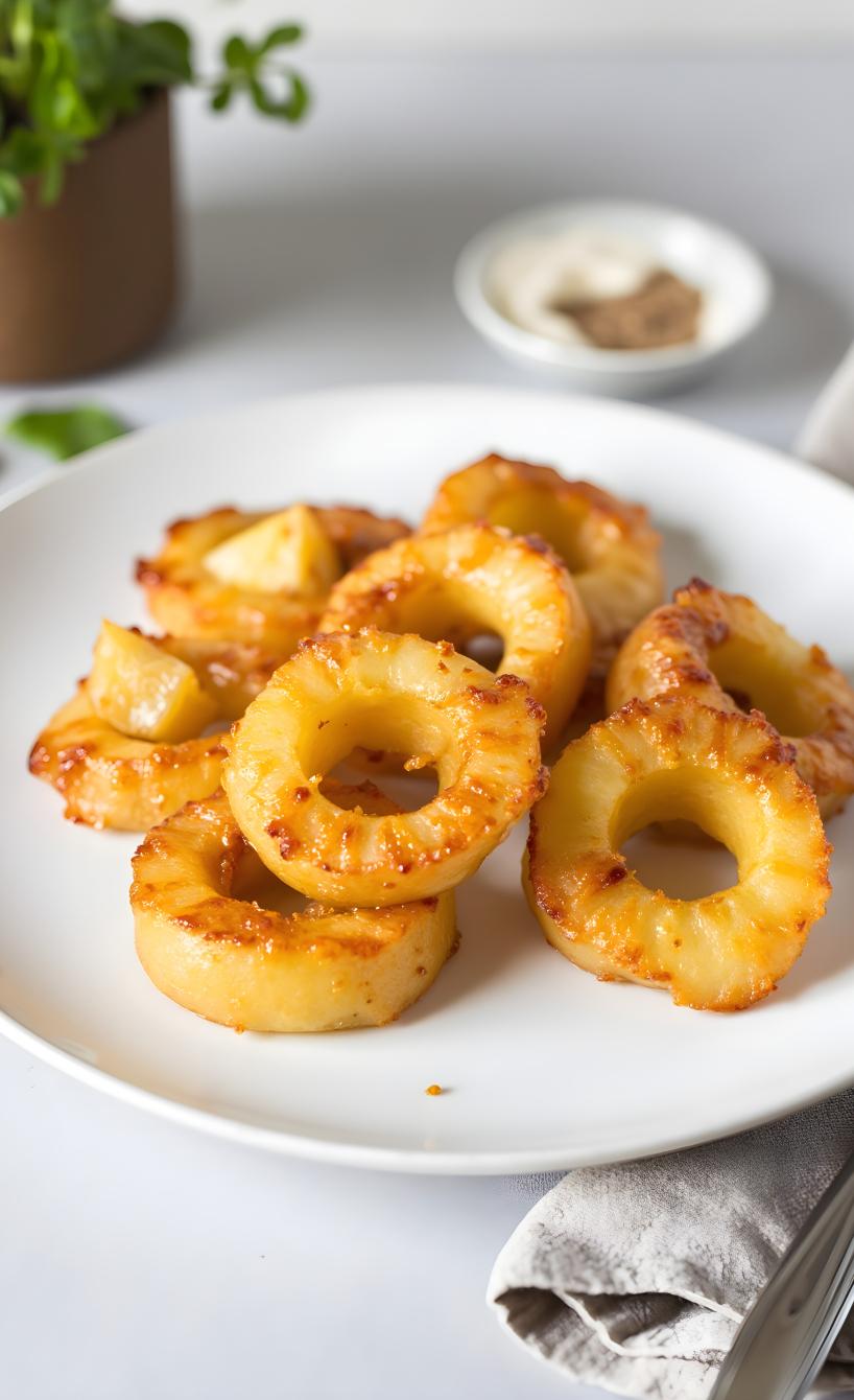 Karamellisierte Ananasringe