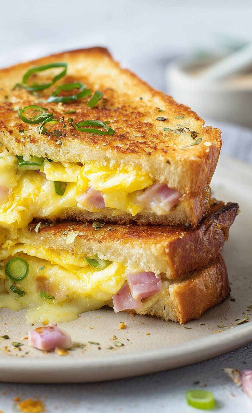Käse-Schinken-Omelett-Toast in 15 Minuten