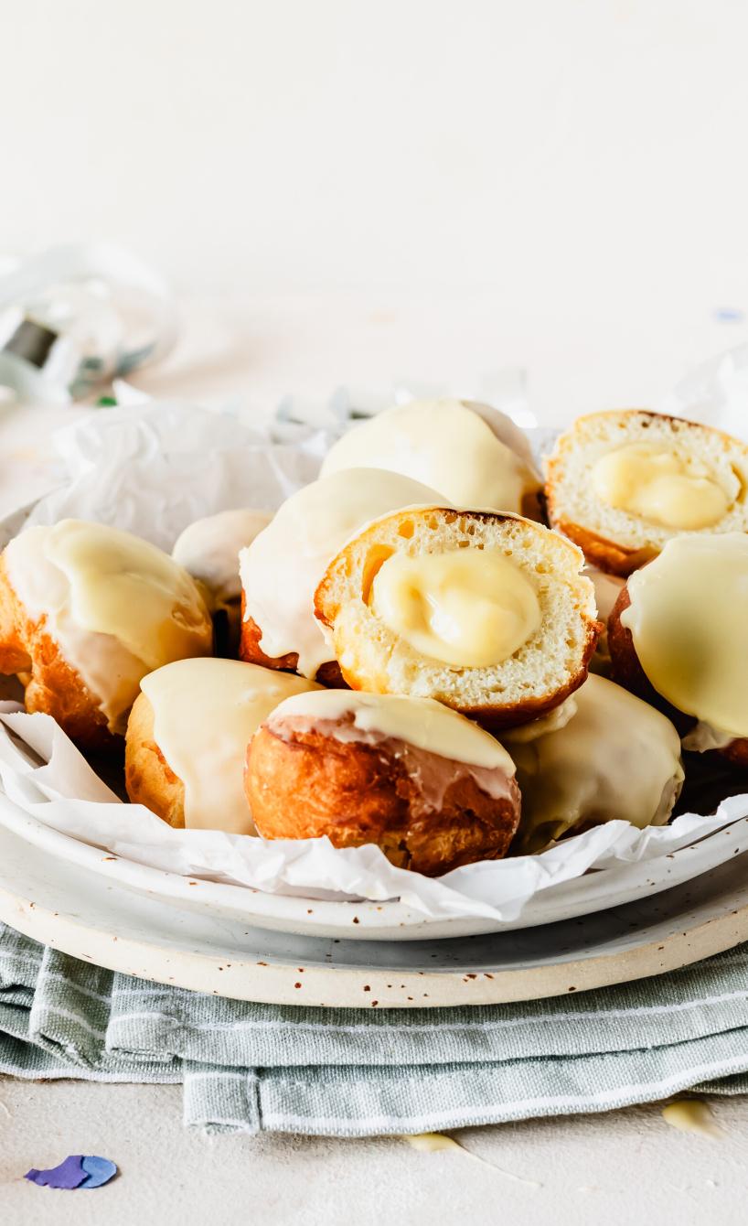 Mini-Berliner mit Eierlikör