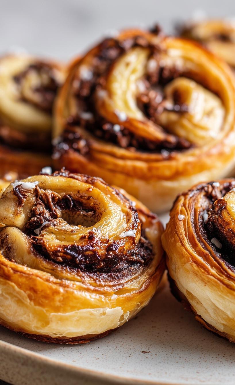 Nutella-Rollen mit Blätterteig