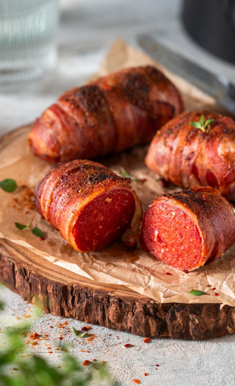 Sucuk im Speckmantel