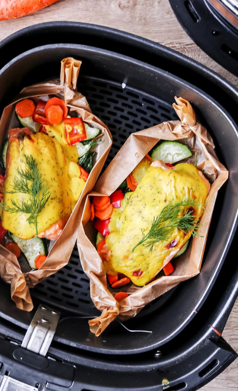 Lachs-Gemüse-Schiffchen