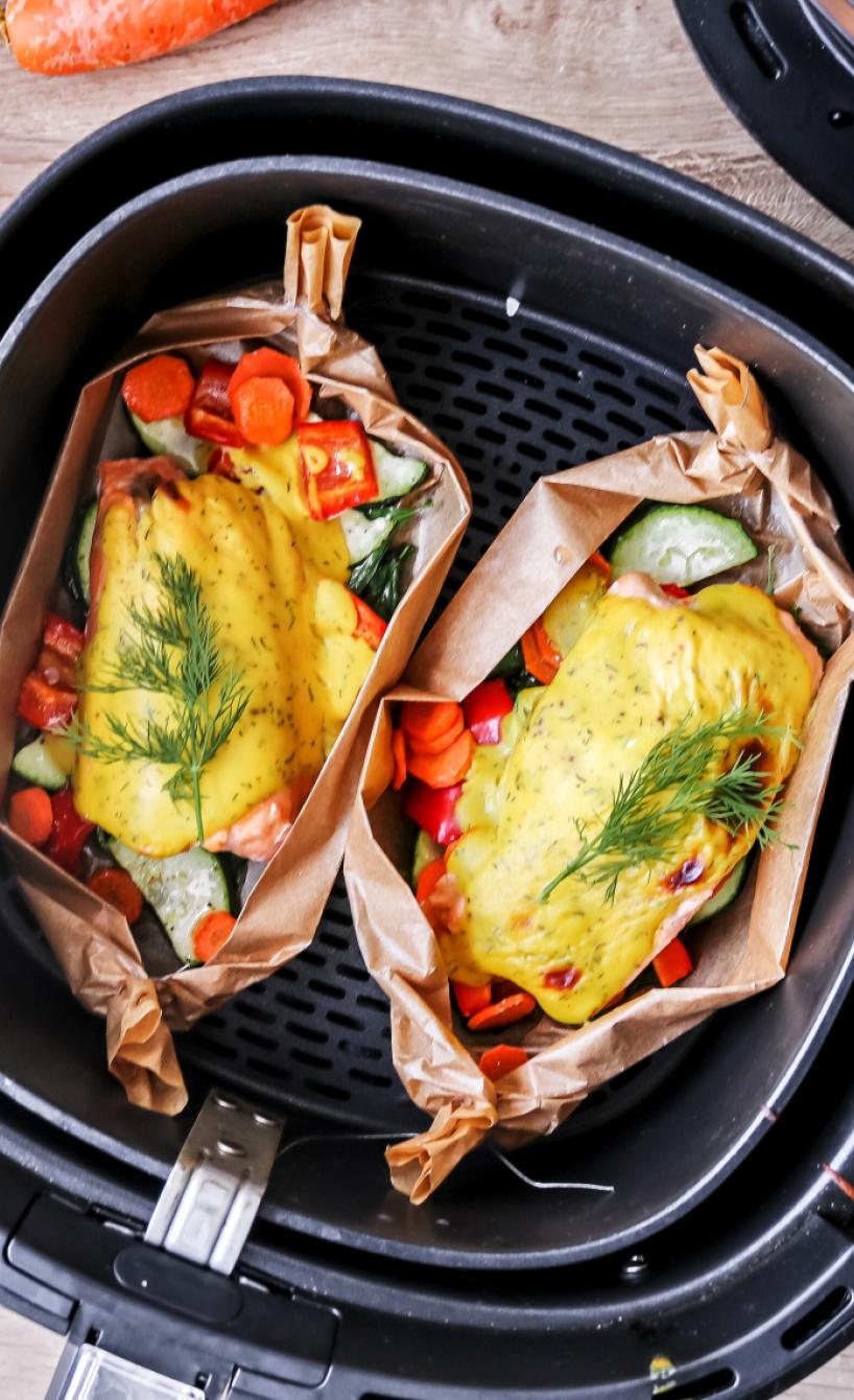 Lachs-Gemüse-Schiffchen