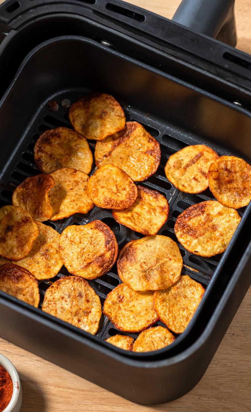 Gesunde Paprika-Kartoffelchips