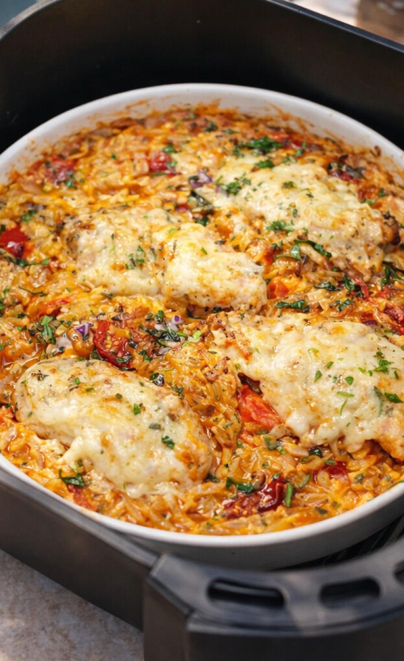 Orzo-Hähnchen-Blech