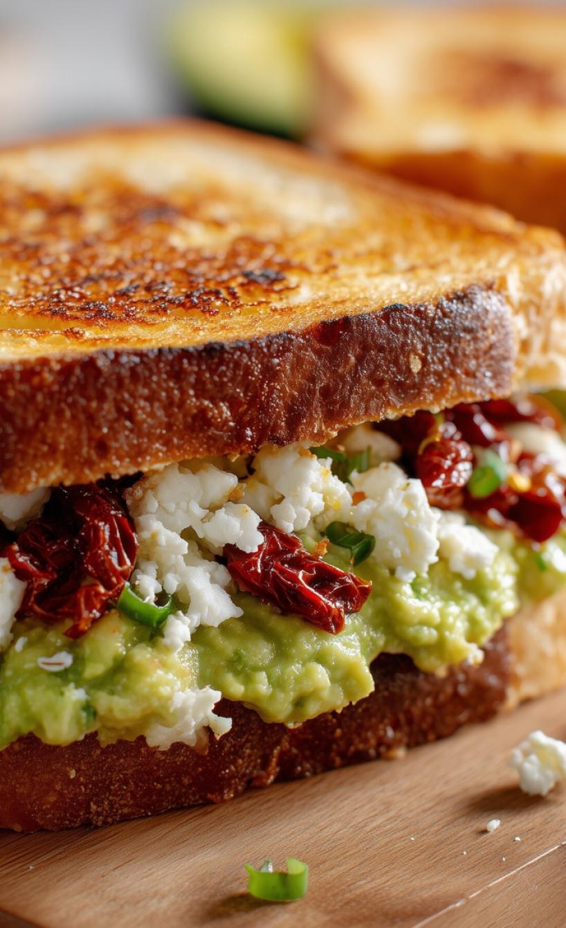 Sauerteig-Avocado-Feta-Toastie in 20 Minuten