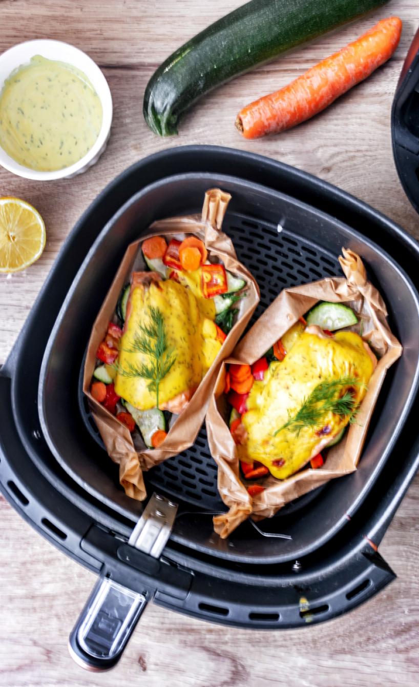 Lachs-Gemüse-Schiffchen