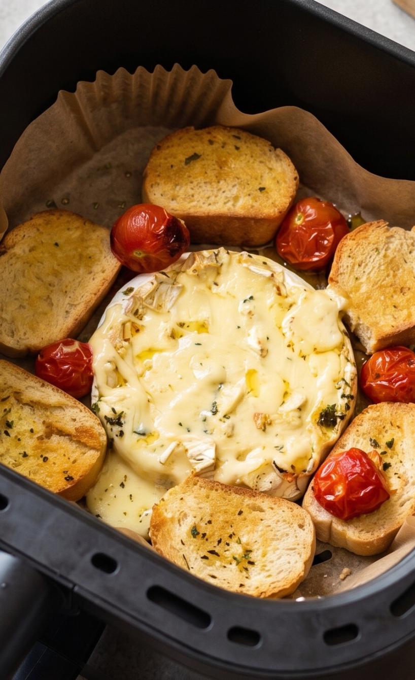 Gebackener Camembert mit Baguette