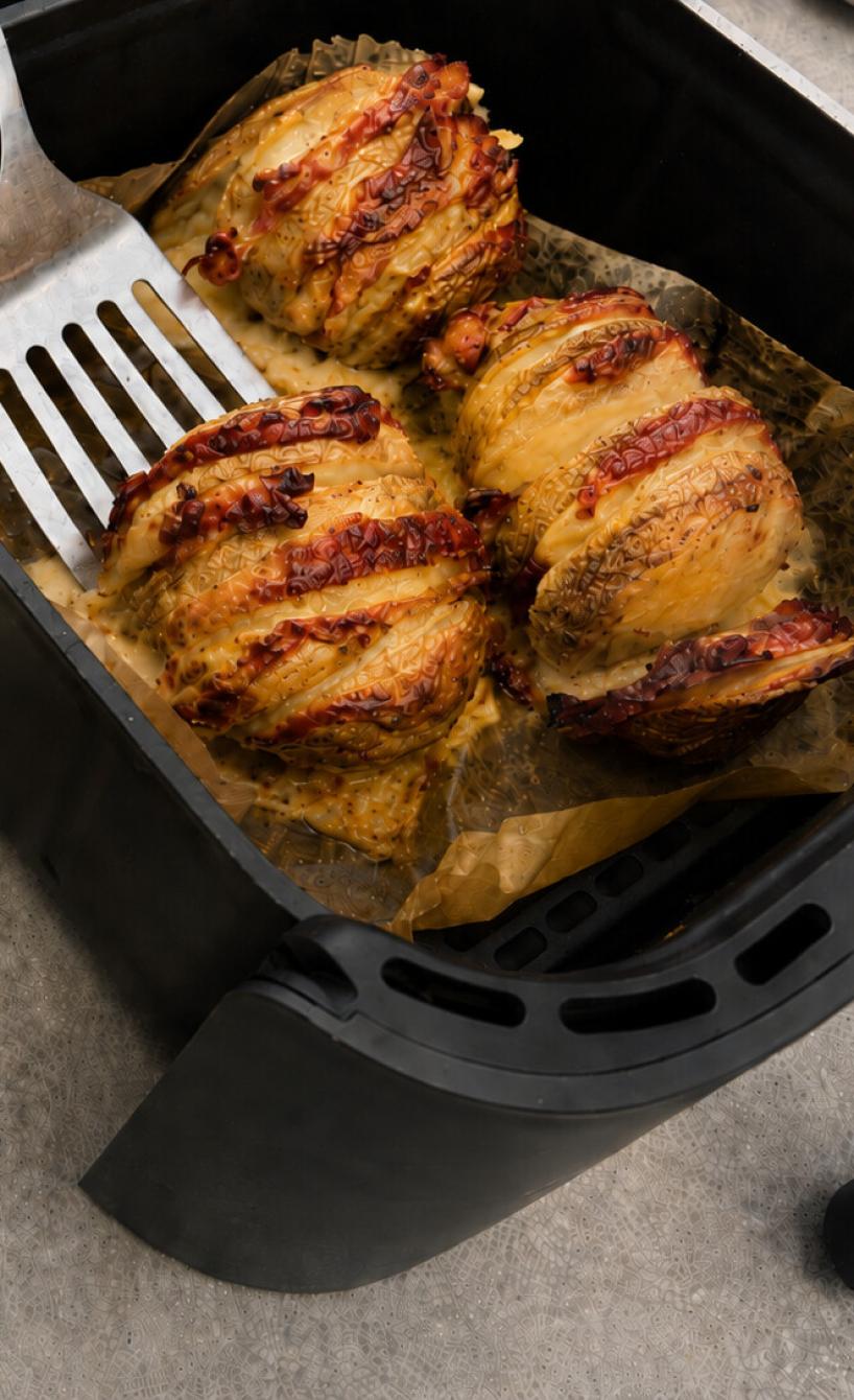 Hasselback-Kartoffeln mit Bacon und Mozzarella
