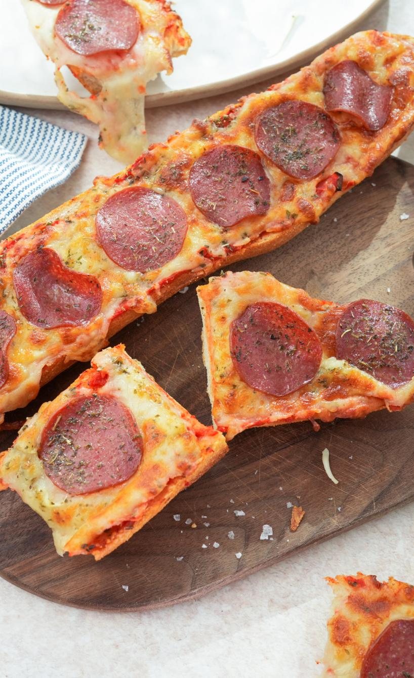 Pizzabaguette aus der Heißluftfritteuse