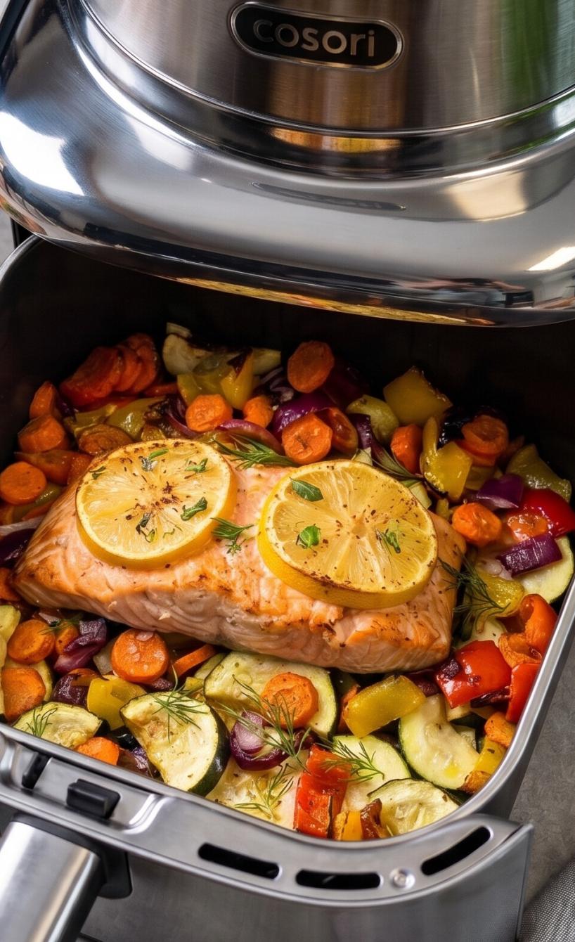 Zitronen-Lachs auf Sommergemüse
