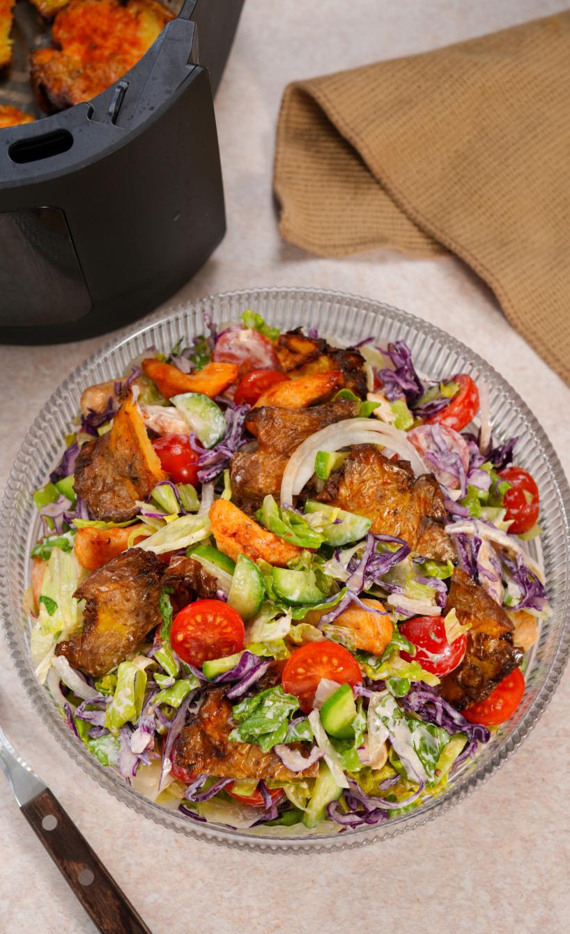 Crispy Kartoffel Döner Salat