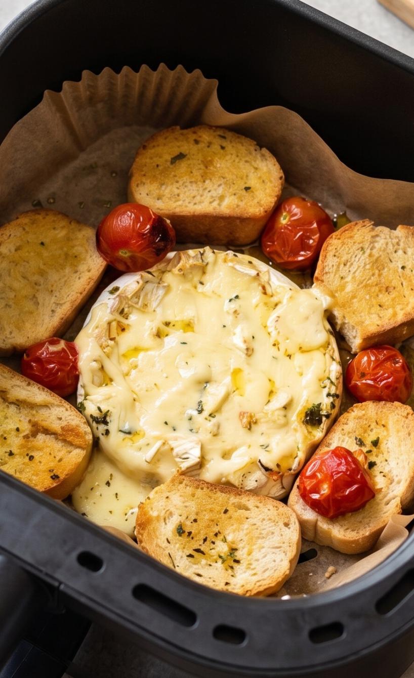 Gebackener Camembert mit Baguette