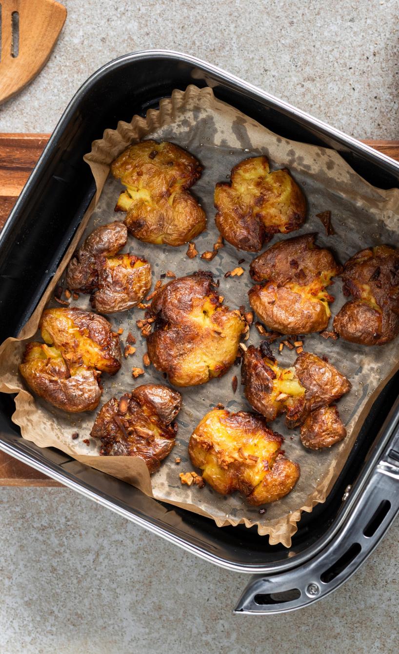 Smashed Potatoes mit Knoblauch