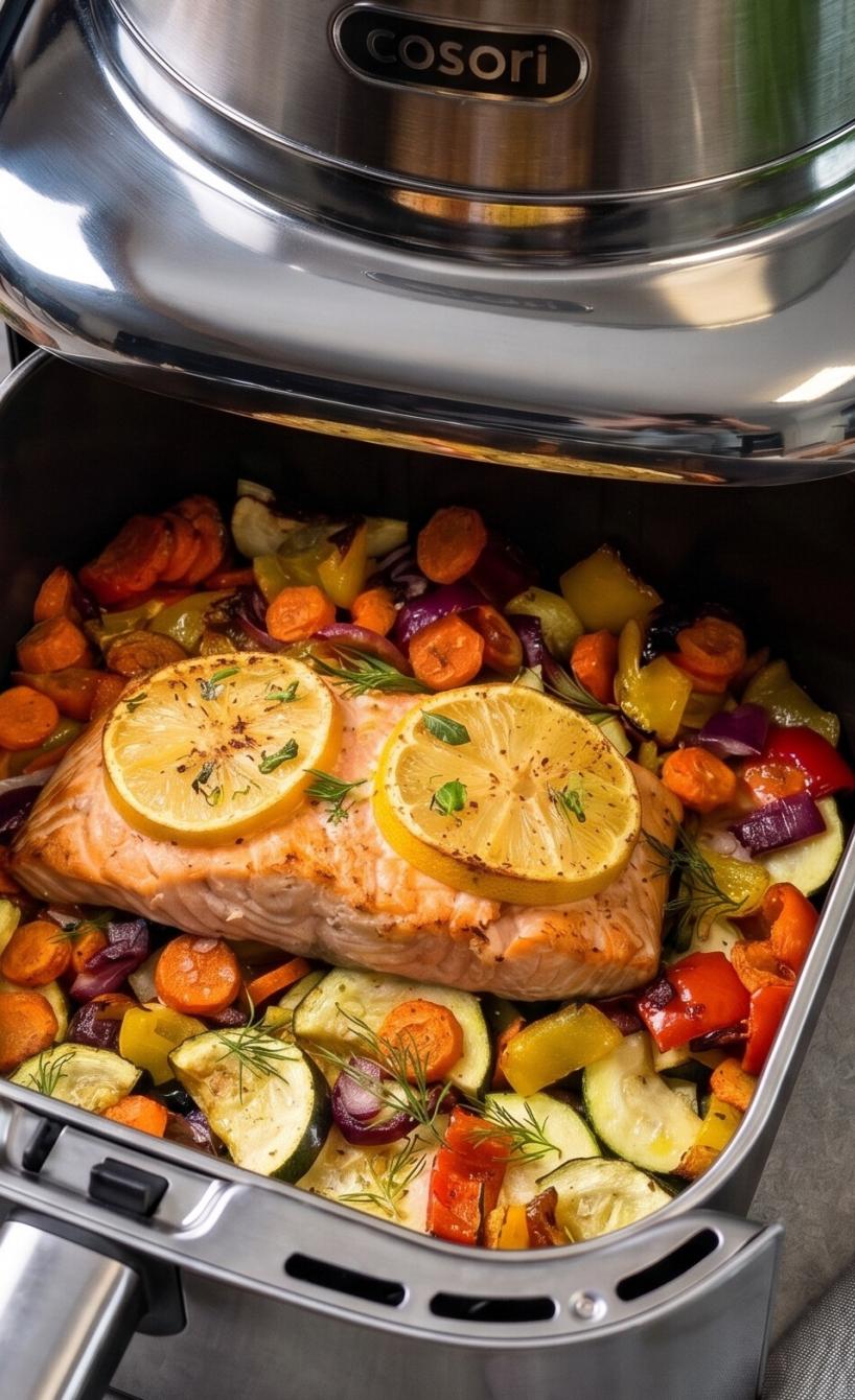 Zitronen-Lachs auf Sommergemüse