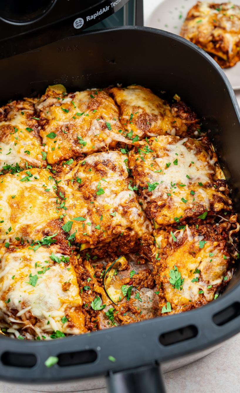 Zucchini Lasagne aus dem Airfryer
