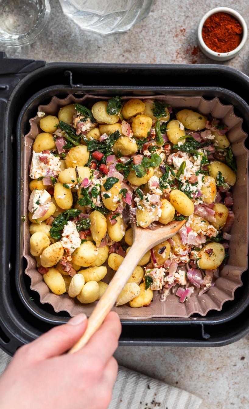 5-Zutaten-Schinken-Feta-Gnocchi