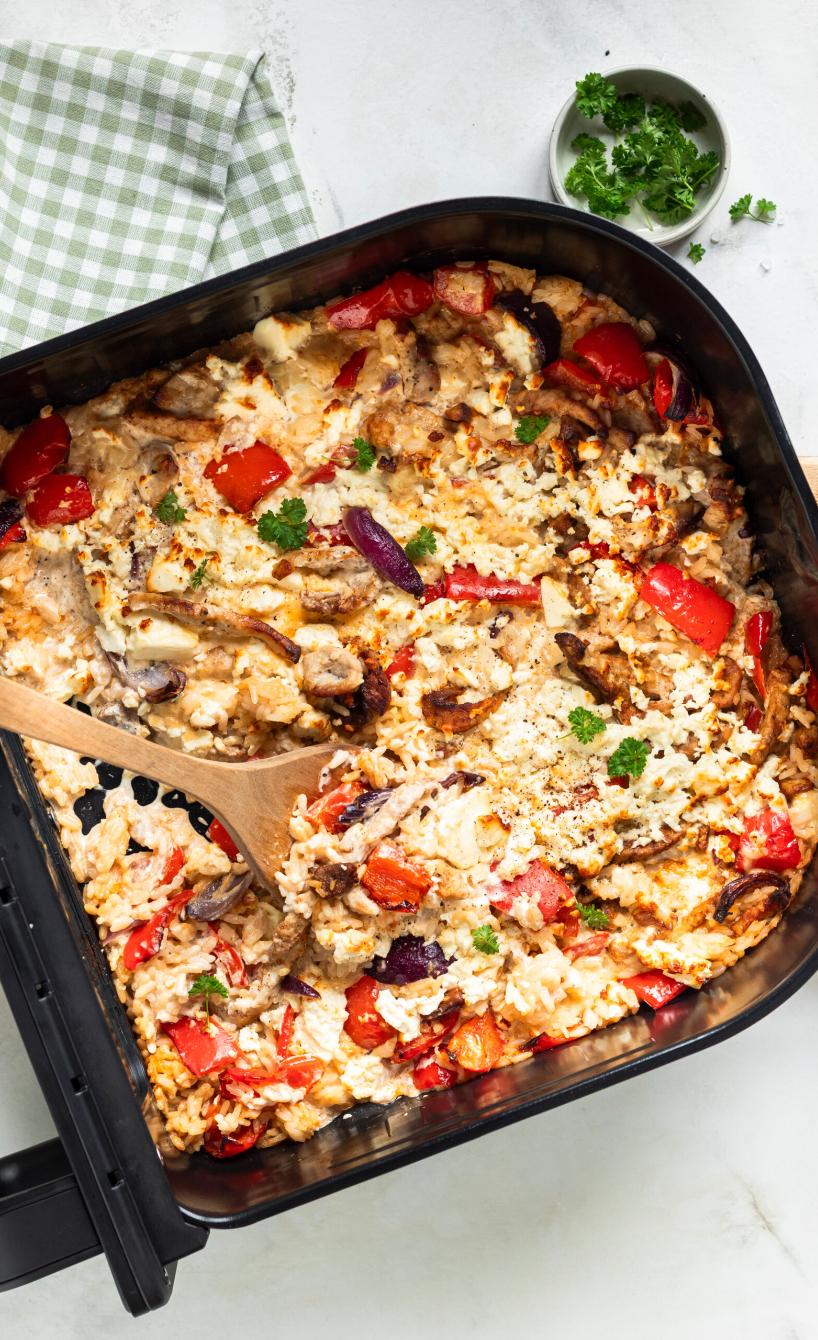 XXL-Gyros mit Feta-Reis