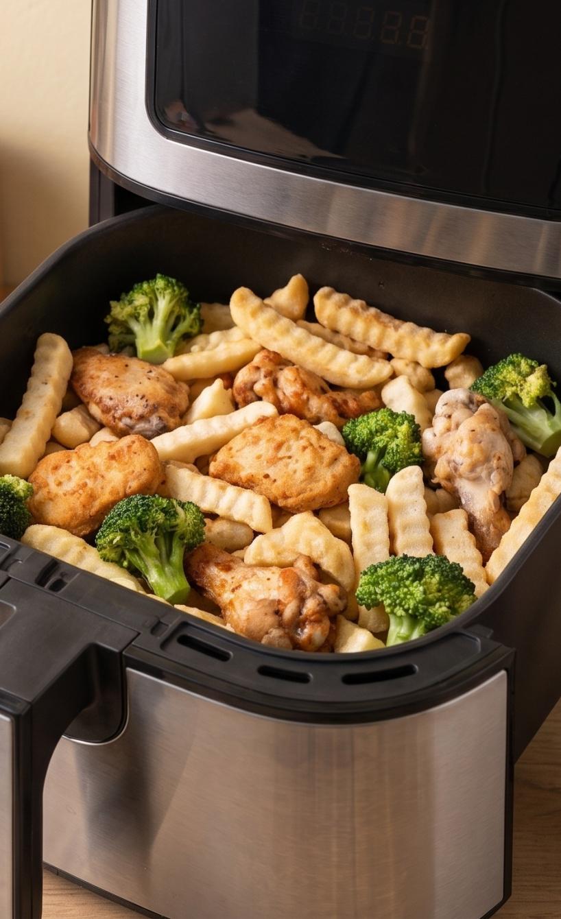 overpacked air fryer basket