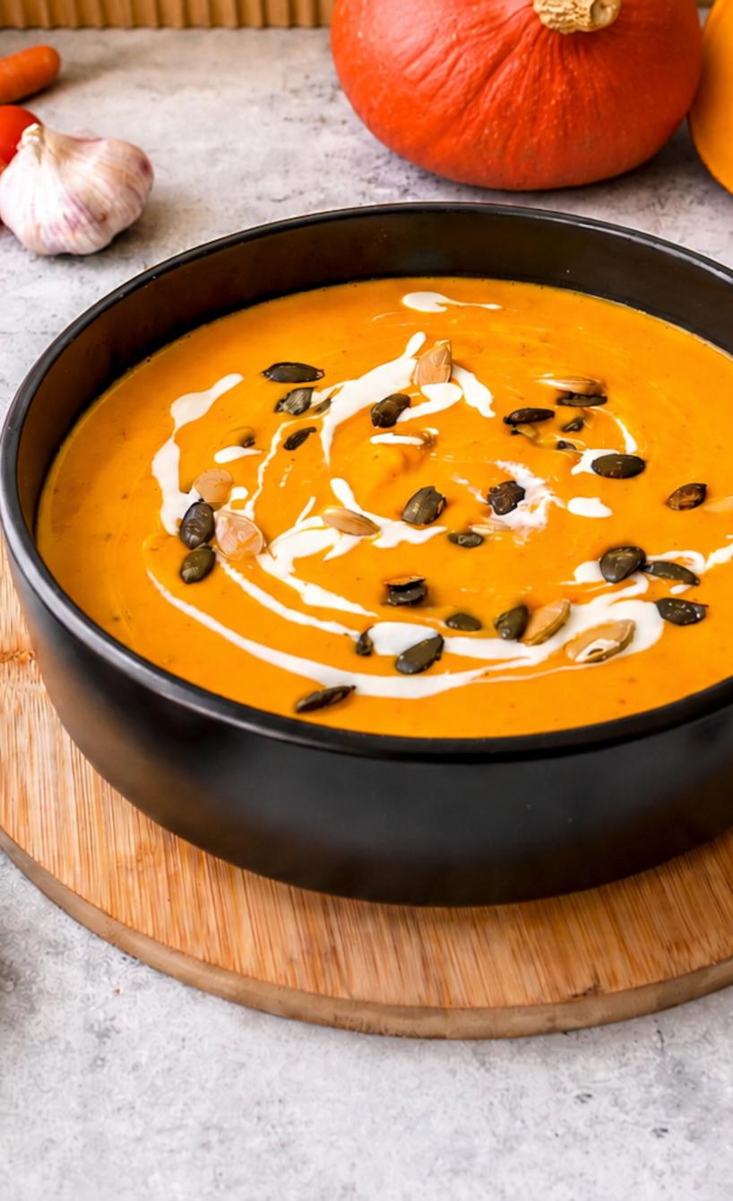 Creamy Butternut Squash Soup with Feta