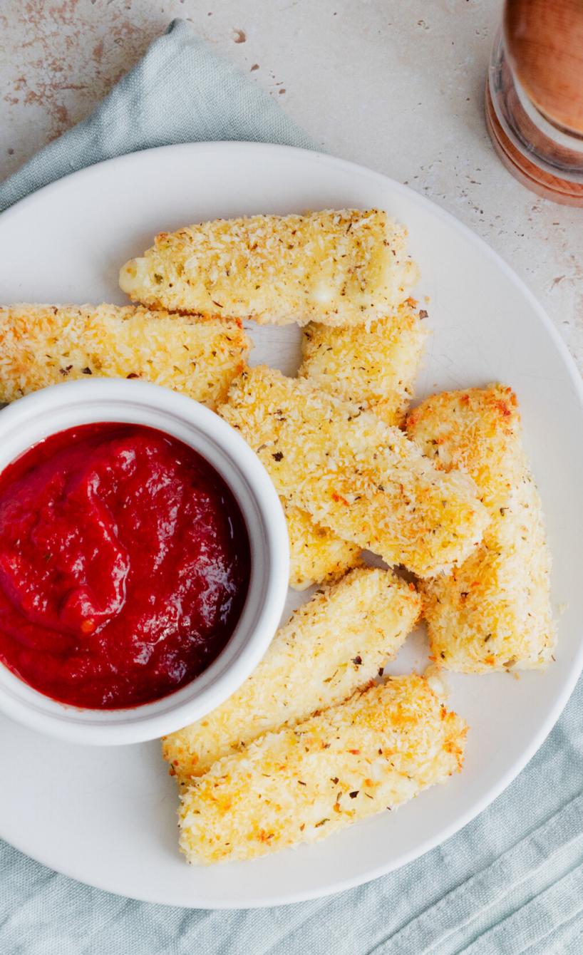 Crispy Homemade Mozzarella Sticks