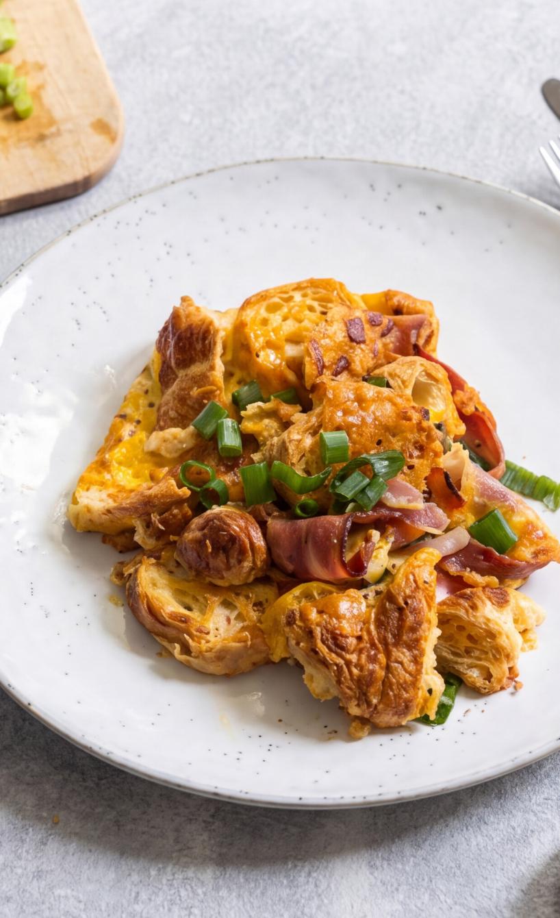 Croissant-Bacon-Ei-Frühstück