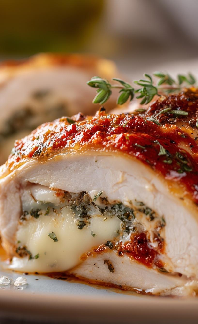 Hähnchen Cordon bleu gefüllt mit Mozzarella & Pesto