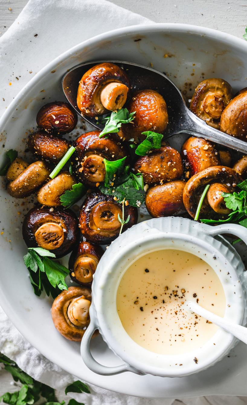 Knoblauch-Champignons wie auf dem Weihnachtsmarkt