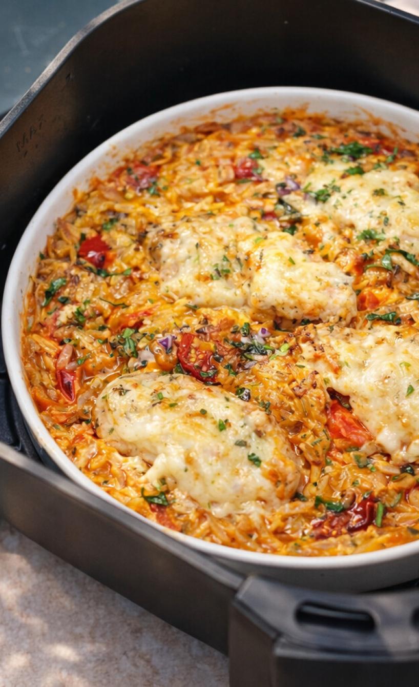 Orzo-Hähnchen-Blech