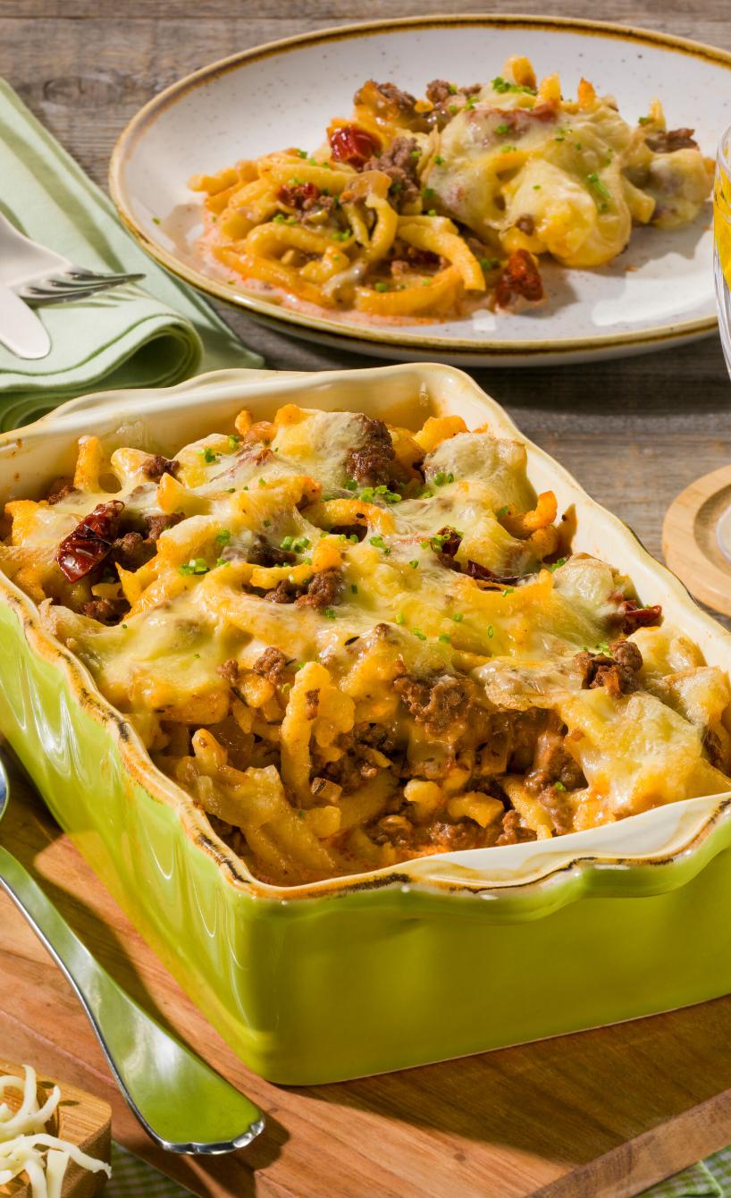 Spätzle-Hack-Auflauf