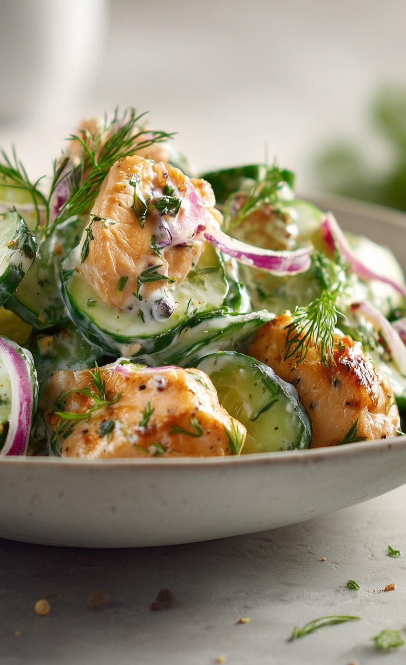 Zaziki-Hähnchen-Gurken-Salat