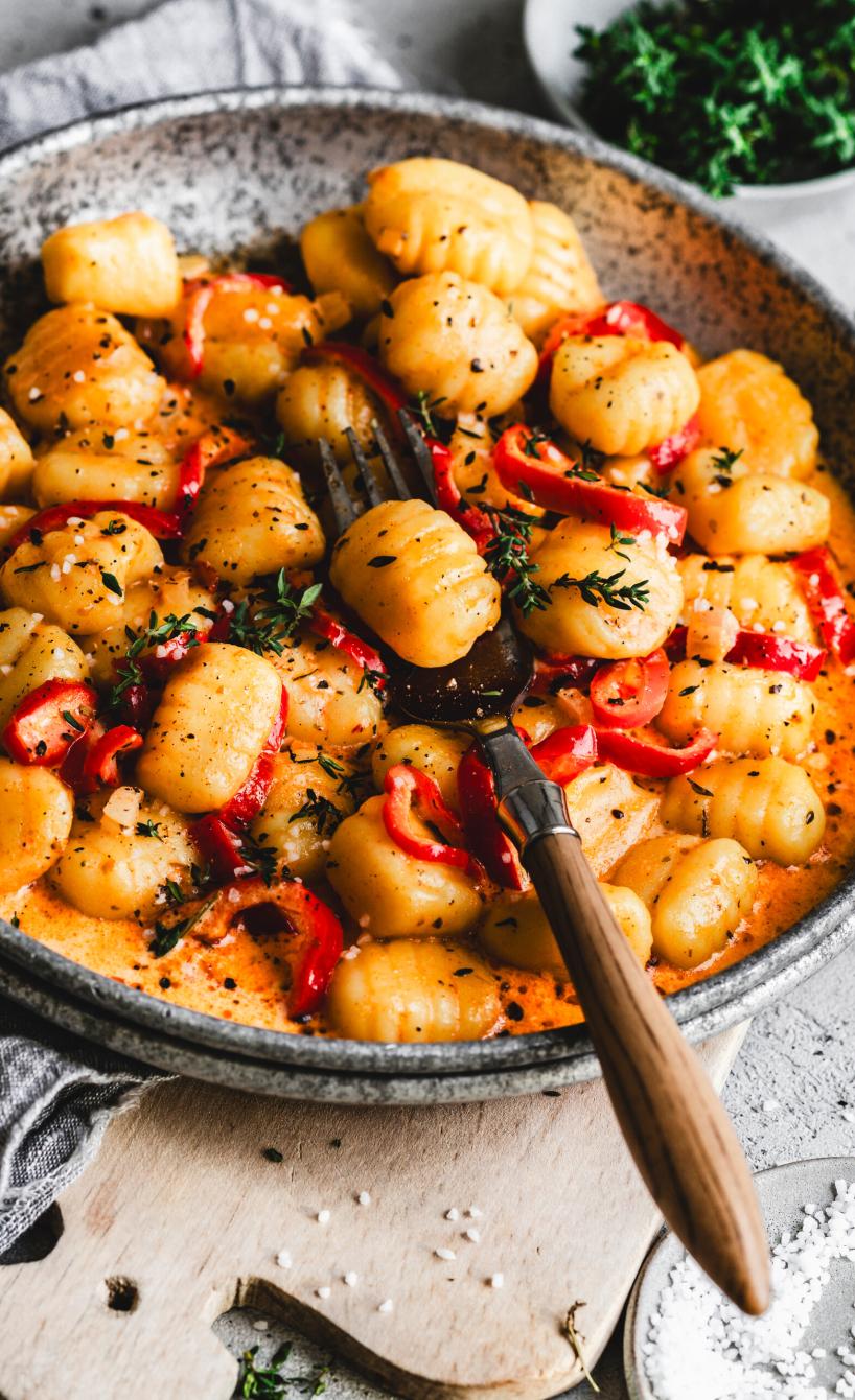 Cremige Gnocchi mit Paprika