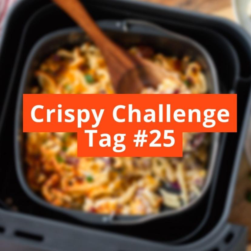 Unscharfes Bild mit Schriftzug Crispy Challenge Tag #25