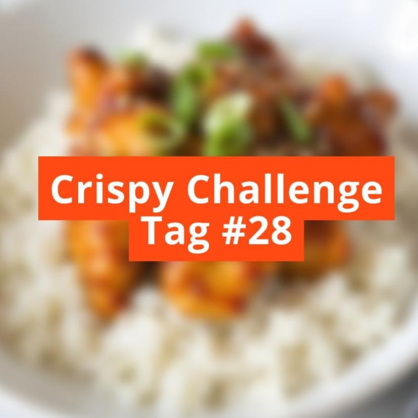 Unscharfes Bild mit Schriftzug Crispy Challenge Tag #28