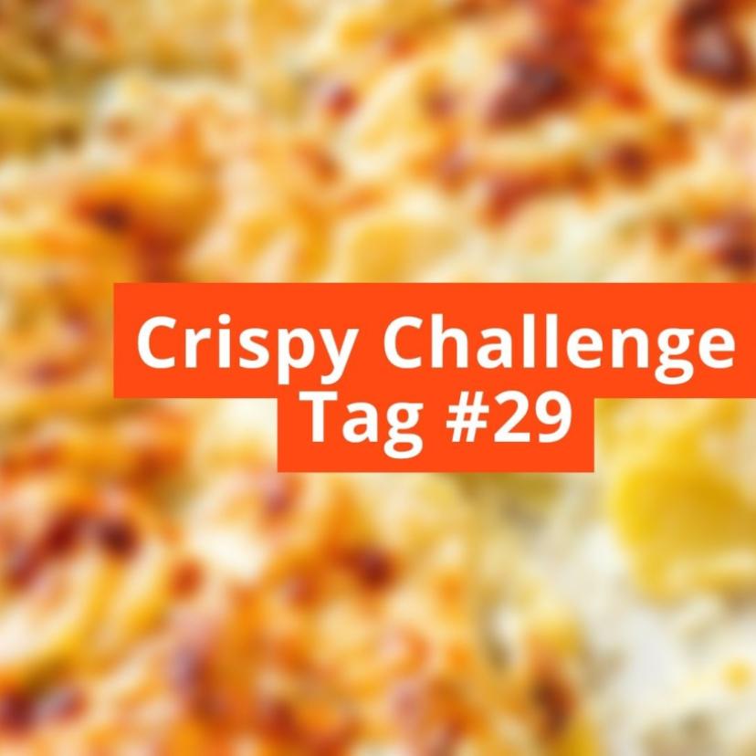 Unscharfes Bild mit Schriftzug Crispy Challenge Tag #29