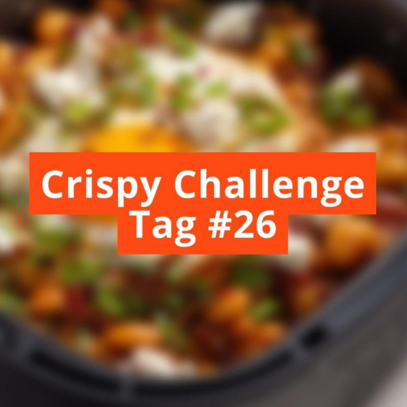 Unscharfes Bild mit Schriftzug Crispy Challenge Tag #26