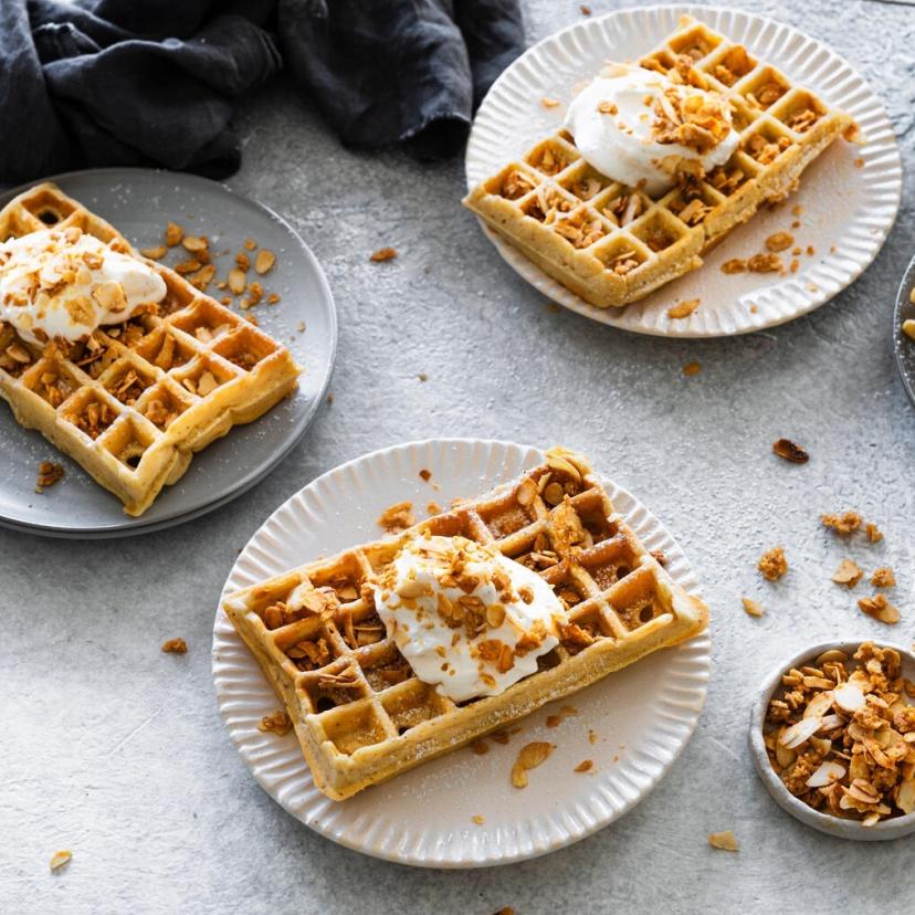Fertig gekaufte Waffeln aufbacken Airfryer