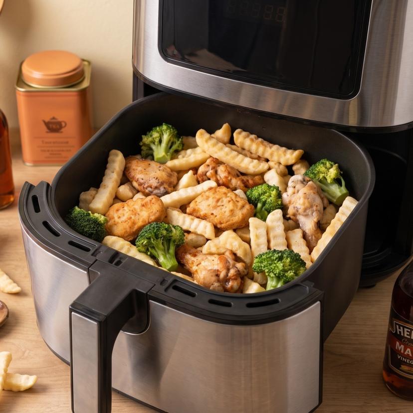 overpacked air fryer basket
